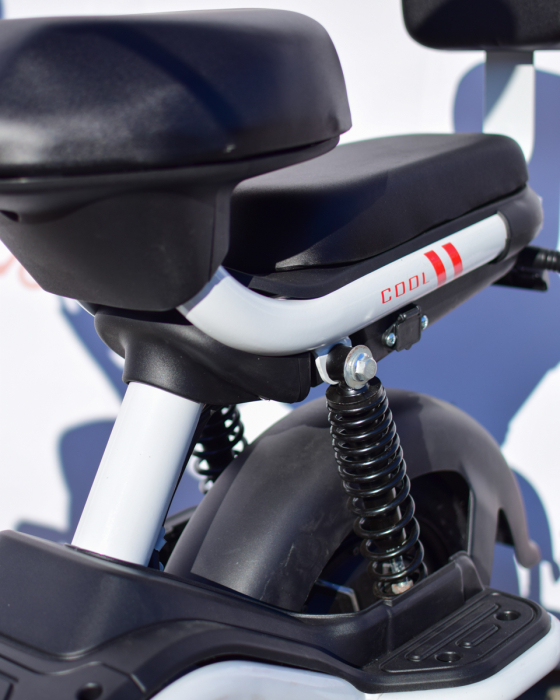 Scuter Electric ECO 500W 48V 20Ah cu Pedale, Baterie Plumb GEL, Autonomie 40 km, Viteză 25 km/h, 2 Locuri, Cos Frontal [22]