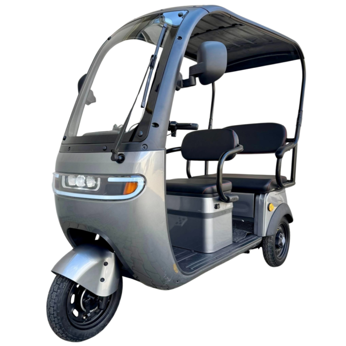 Tricicletă Electrică cu 2 Locuri și Acoperiș, Baterie 20Ah [10]