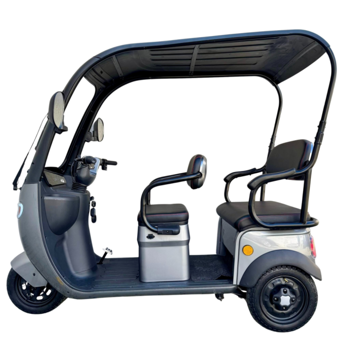 Tricicletă Electrică cu 2 Locuri și Acoperiș, Baterie 20Ah [4]