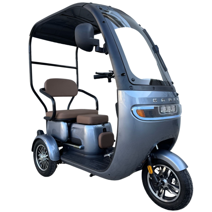 Tricicletă Electrică cu 2 Locuri, Acoperiș și Baterie 20Ah [1]