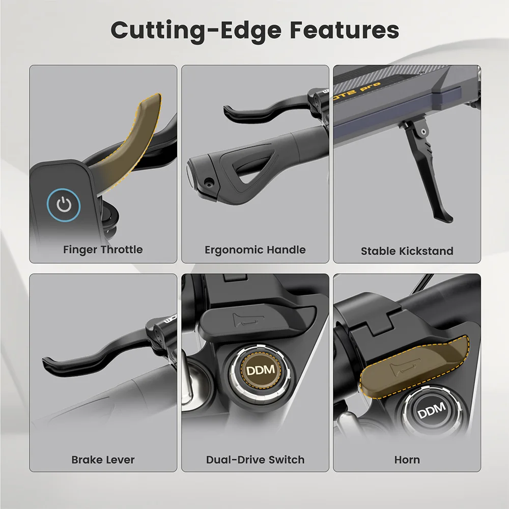 Trotineta Electrică AUSOM DT2 Pro 2x1100W 52V 23Ah 115km Cu Frâne Hidraulice [19]