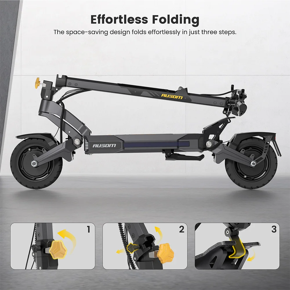 Trotineta Electrică AUSOM DT2 Pro 2x1100W 52V 23Ah 115km Cu Frâne Hidraulice [28]