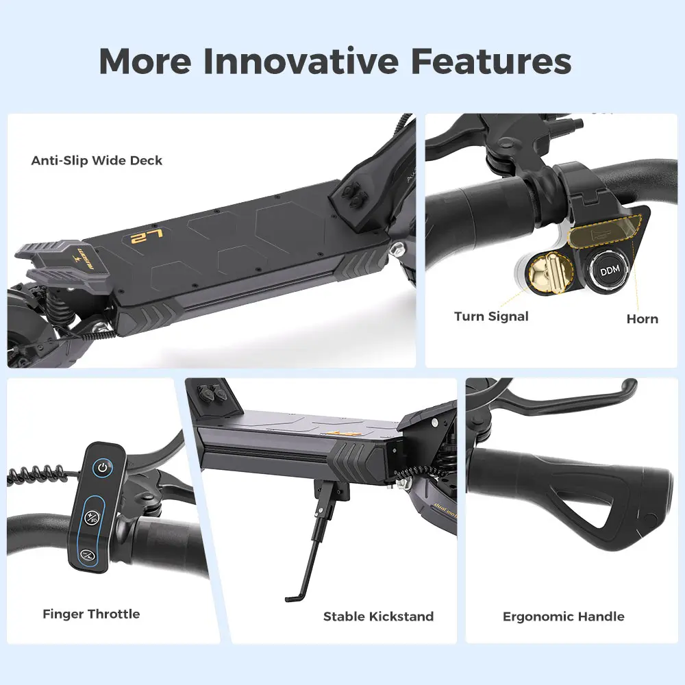 Trotinetă Electrică Ausom L2 Dual Motor 2208W – Viteză 55km/h, Autonomie 70km [12]