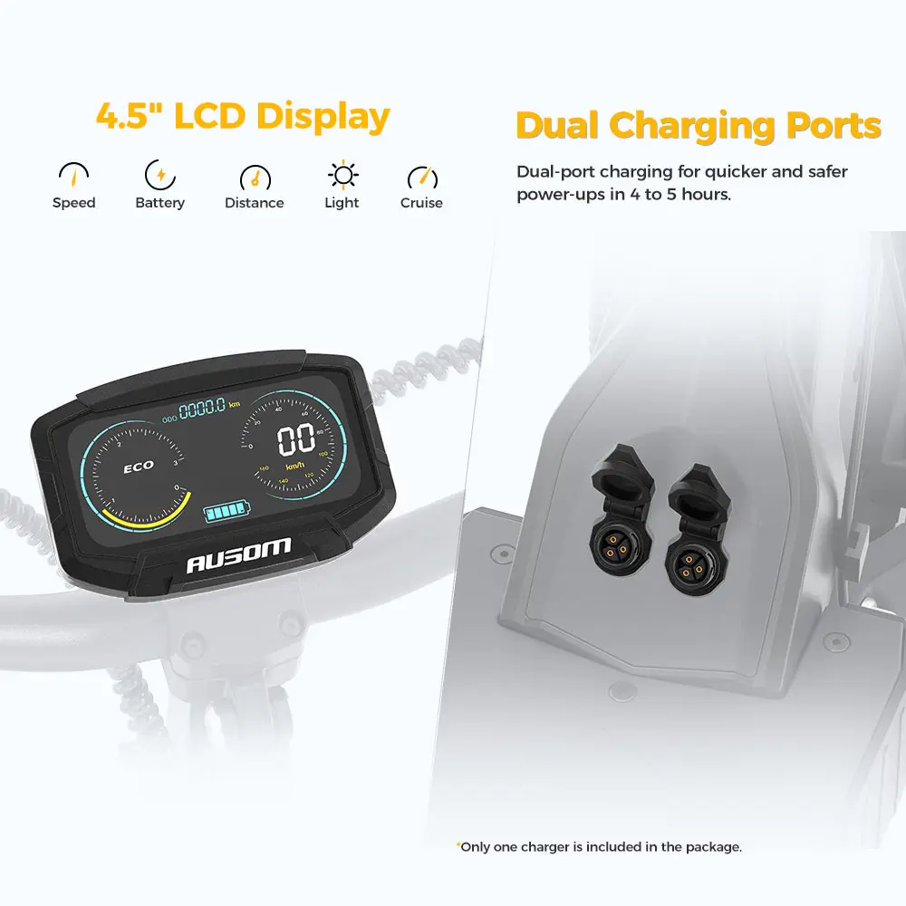 Trotinetă Electrică Ausom L2 Dual Motor 2208W – Viteză 55km/h, Autonomie 70km [14]