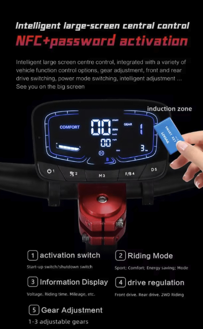 Trotineta Electrica BOYUEDA Q7Pro Max 3200W Dual Motor 52V 28Ah NFC App Control [3]