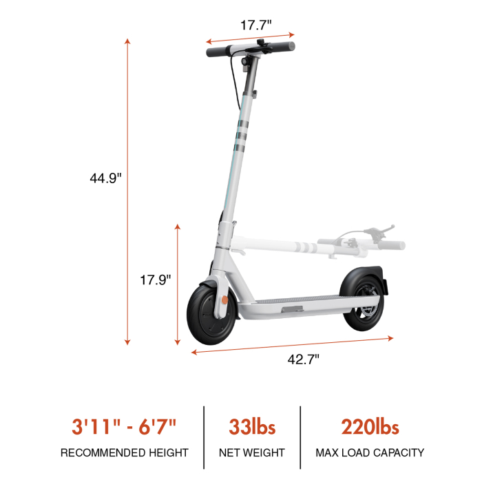 Trotinetă Electrică ES10 300W cu NFC și App Control – Roți Pneumatice 9 Inch [23]