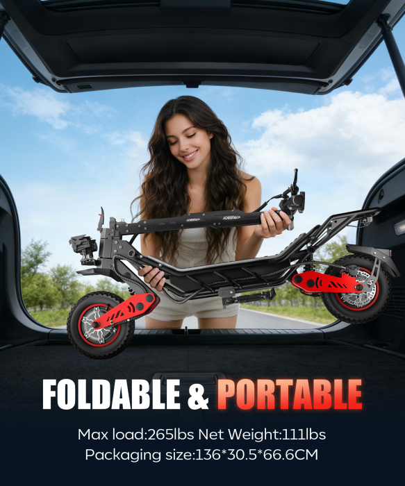 Trotinetă electrică off-road 6000W (2x3000W), baterie 60V 28Ah, viteză până la 75 km/h, autonomie 70 km, suspensie dublă, roți CST 12” [2]