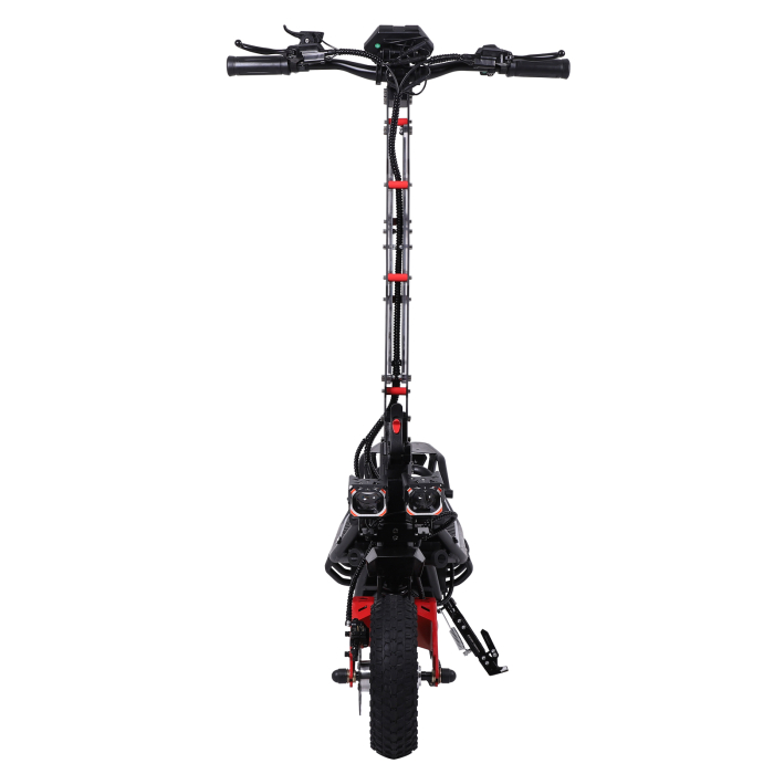 Trotinetă electrică off-road 6000W (2x3000W), baterie 60V 28Ah, viteză până la 75 km/h, autonomie 70 km, suspensie dublă, roți CST 12” [23]