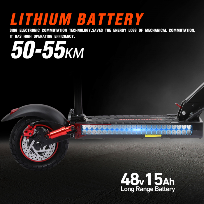 Trotineta Electrica J01, 800W, 50 Km/h, 10inch off road, 48v 15ah, 60 Km [11]