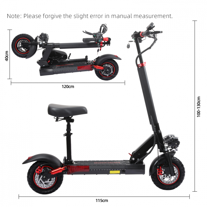 Trotineta Electrica J01, 800W, 50 Km/h, 10inch off road, 48v 15ah, 60 Km [12]