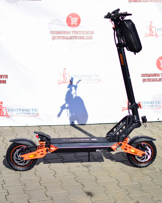Trotinetă Electrică Kamikaze K1 Max 2x1000W 52V 20Ah 10” Negru-Portocaliu [2]