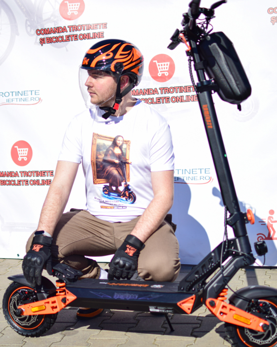 Trotinetă Electrică Kamikaze K1 Max 2x1000W 52V 20Ah 10” Negru-Portocaliu [26]