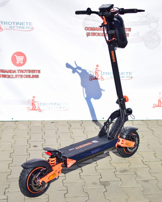 Trotinetă Electrică Kamikaze K1 Max 2x1000W 52V 20Ah 10” Negru-Portocaliu [4]