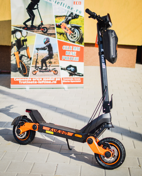 Trotinetă electrică KUGOO KIRIN G3, Motor 1200W, Autonomie 60 km, Viteză maximă 50 km/h, Acumulator 52V 18Ah, Culoare negru [1]
