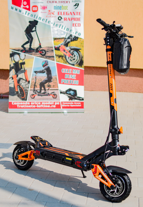 Trotineta Electrica KUGOO KIRIN G3 PRO pentru Teren Accidentat (Off-Road Electric Scooter) - Motor Dual 2x1200W, Autonomie de 80km, Viteză Până la 65km/h, Baterie 52V 23.2Ah [4]