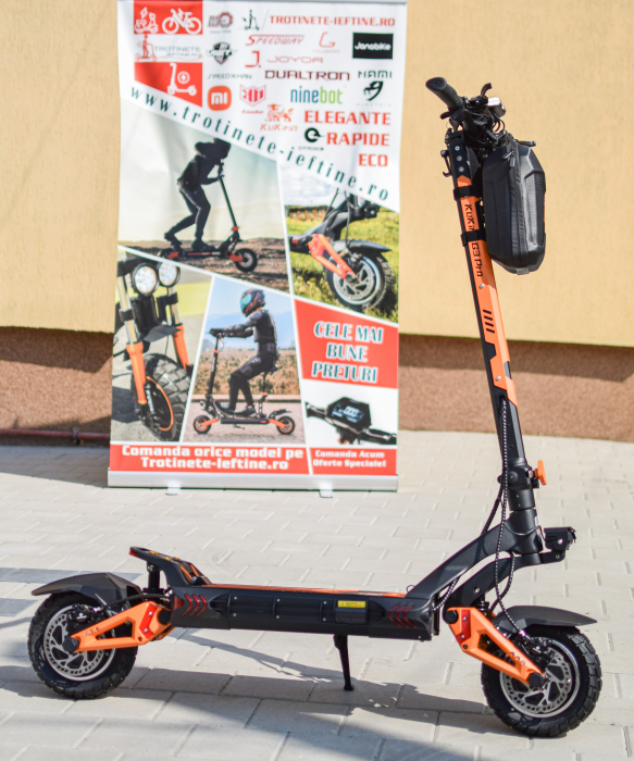 Trotineta Electrica KUGOO KIRIN G3 PRO pentru Teren Accidentat (Off-Road Electric Scooter) - Motor Dual 2x1200W, Autonomie de 80km, Viteză Până la 65km/h, Baterie 52V 23.2Ah [8]