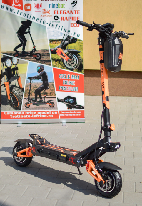 Trotineta Electrica KUGOO KIRIN G3 PRO pentru Teren Accidentat (Off-Road Electric Scooter) - Motor Dual 2x1200W, Autonomie de 80km, Viteză Până la 65km/h, Baterie 52V 23.2Ah [26]