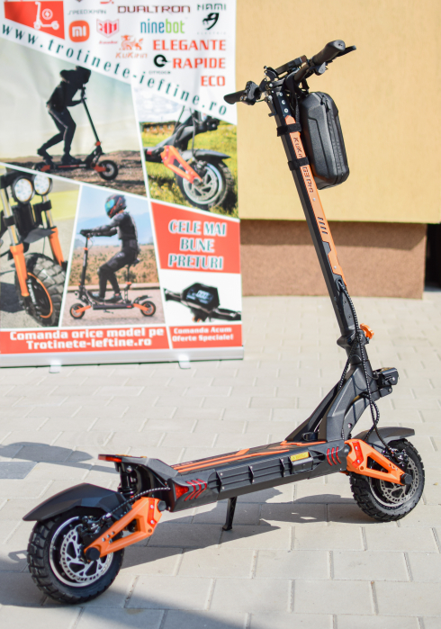 Trotineta Electrica KUGOO KIRIN G3 PRO pentru Teren Accidentat (Off-Road Electric Scooter) - Motor Dual 2x1200W, Autonomie de 80km, Viteză Până la 65km/h, Baterie 52V 23.2Ah [11]