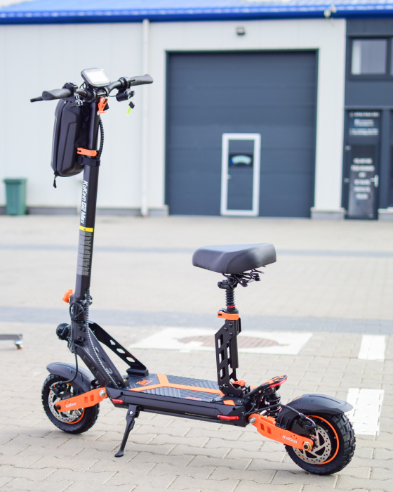 Trotinetă electrică KuKirin G2 MAX, Anvelope off-road pneumatice de 10*2.75 inch, Motor fără perii de 1000W, Viteză maximă 55 km/h, Acumulator 48V 20Ah, Autonomie 80 km [16]