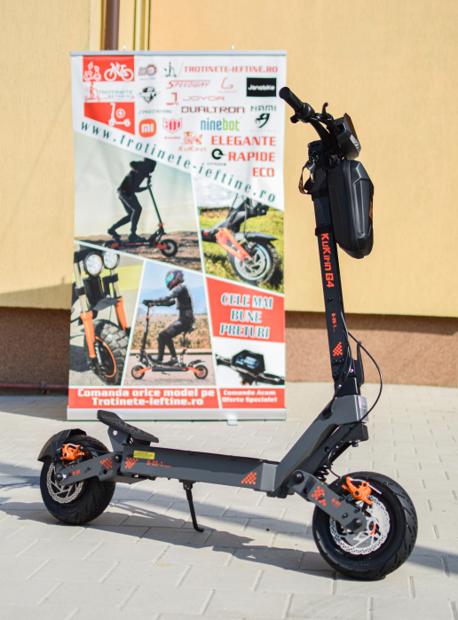 Trotinetă electrică Kukirin G4 motor 2000 W, viteză maximă 70 km/h, baterie cu litiu 60 V 20 Ah, anvelope de 11 inchi [10]