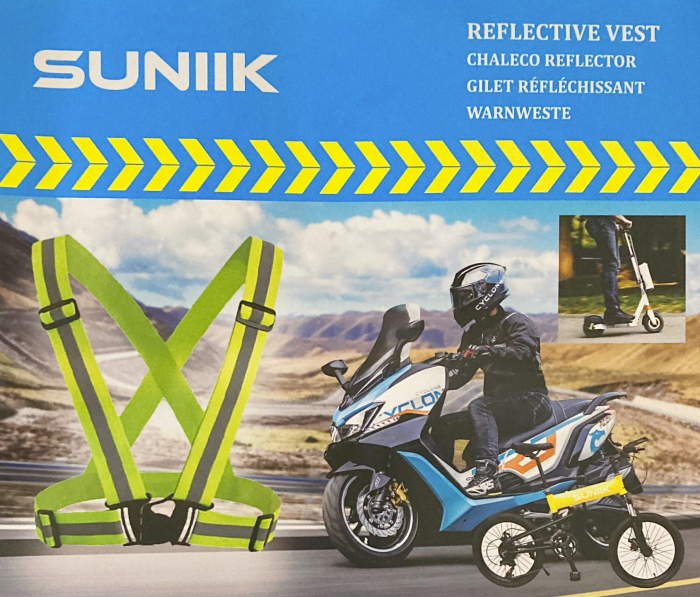 Vestă reflectorizantă cu bretele SUNIIK – pentru trotinetă electrică [3]