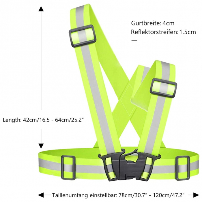Vestă reflectorizantă cu bretele SUNIIK – pentru trotinetă electrică [5]