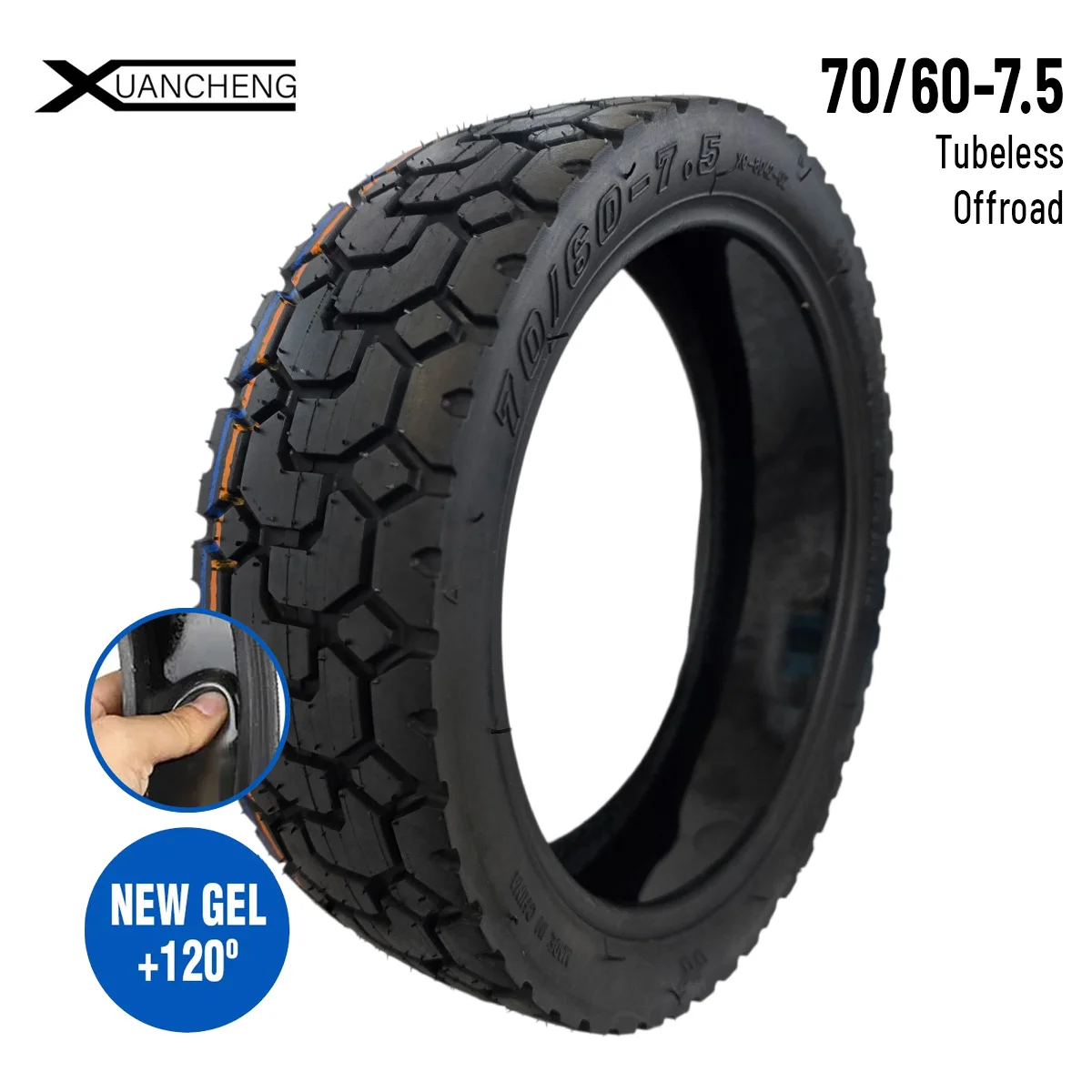 Piese - Anvelopa 70/60-7.5 Offroad Gel Antipana Ninebot ZT3/MAX G3 | Trotinete-Ieftine.ro