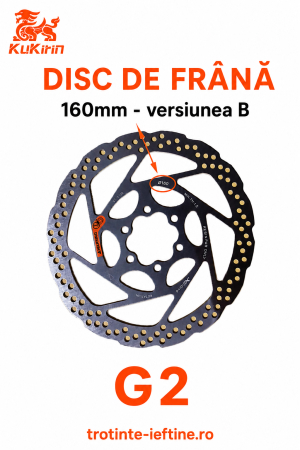 Discuri de frana - Disc Frana 160mm Kukirin G2 -B - Piesa Originala | Trotinete-Ieftine.ro