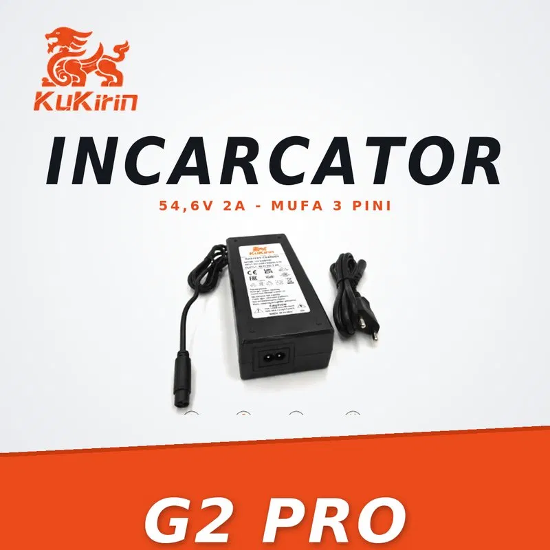 Încărcătoare - Incarcator KuKirin G2 Pro 54,6V 2A – Mufa 3 Pini, Certificat CE