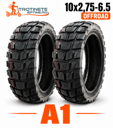 Piese - Set 2 Anvelope Premium KuKirin A1 10x2.75-6.5 Offroad Tubeless pentru Trotinetă Electrică