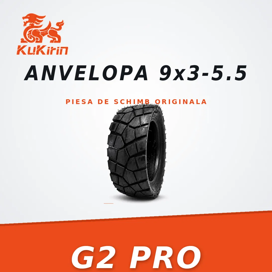 Anvelope - Anvelopa KuKirin G2 Pro 9x3-5.5 Tubeless Offroad – Cauciuc de Schimb