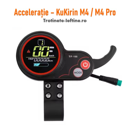 KuKirin M4 - Accelerație KuKirin M4 / M4 Pro cu Display TF-100 – Piese Trotinete Electrice