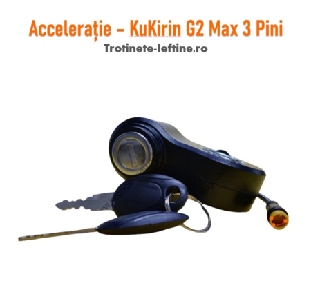 KuKirin G2 Max - Accelerație KuKirin G2 Max 3 Pini cu Cheie – Piese Trotinete Electrice