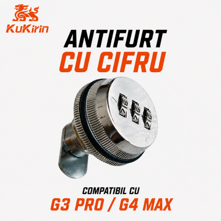 KuKirin G3 Pro - Antifurt cu Cifru / Încuietoare de Siguranță pentru KuKirin G3 Pro