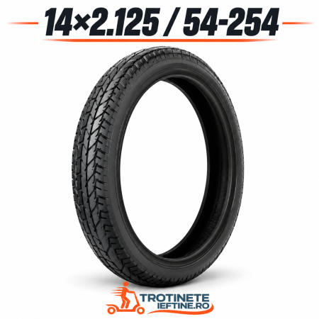 Piese - Anvelopă 14x2.125 (54-254) Black Cat pentru Trotinete și Vehicule Electrice cu Roți de 14 Inch – Compatibilă KuKirin C1