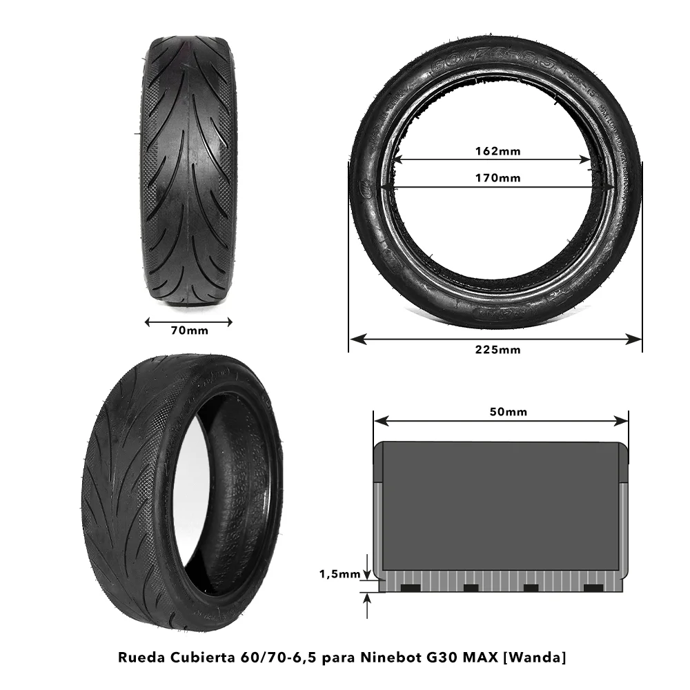Anvelopa 60/70-6.5 pentru Ninebot G30 MAX [Innova] [4]