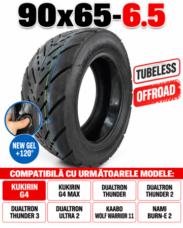 Anvelopă CST 90/65-6.5 Tubeless cu gel antipană - pentru trotinetă electrică
