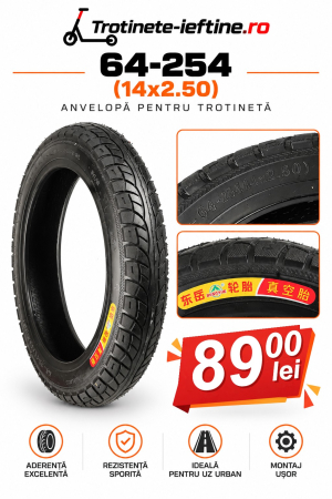 Roți și Anvelope - Anvelopa Dongyue 14x2.50 (64-254) tubeless ranforsata off-road