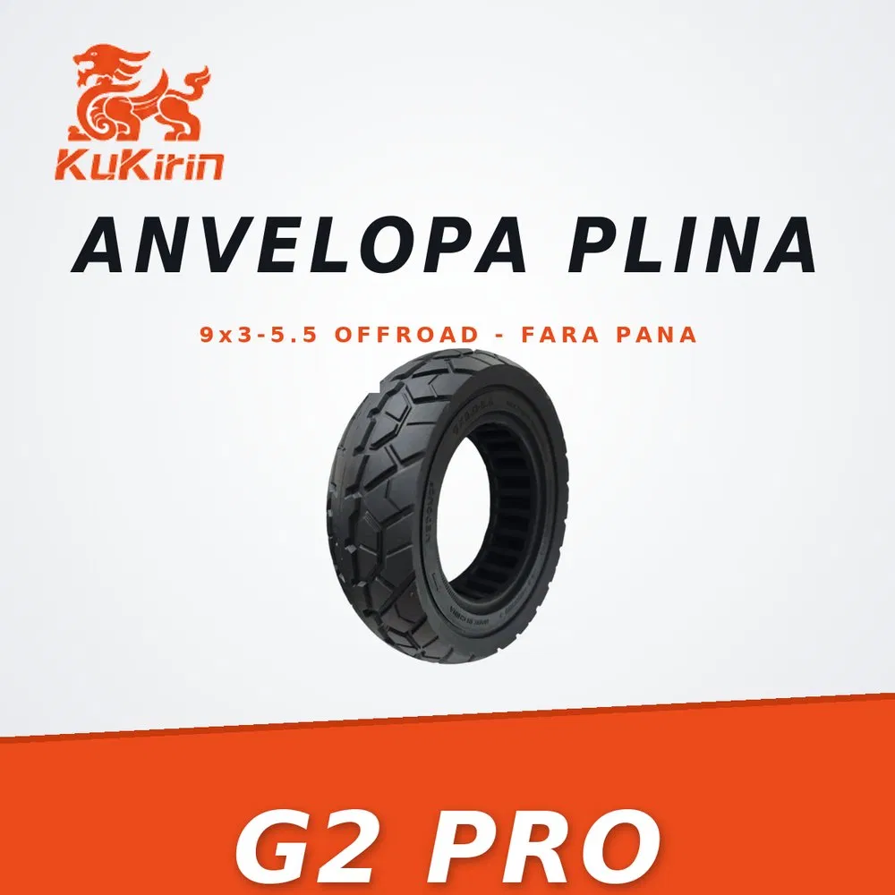 Camere de aer - Anvelopa Plina KuKirin G2 Pro 9x3-5.5 Offroad – Fara Camera, Zero Pene