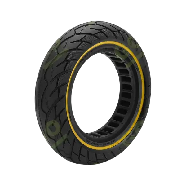 Piese Ninebot by Segway - Anvelopa solida 10x2.5 inch Honeycomb cu inel galben pentru scutere Ninebot