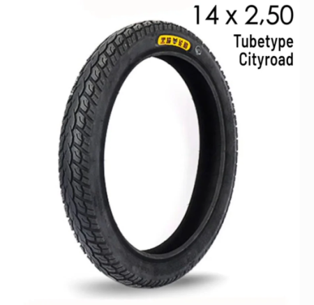 Roți și Anvelope - Anvelopă 14×2.50 Tubetype Cityroad Blackcat pentru Trotinetă Electrică