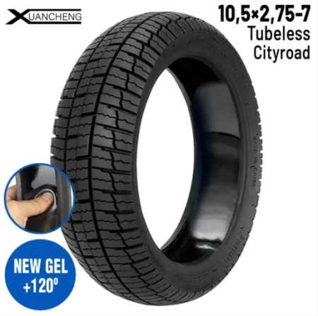 Roți și Anvelope - Anvelopa Tubeless 10.5×2.75-7 CityRoad cu Gel Antipană Xuancheng pentru Trotinetă Electrică