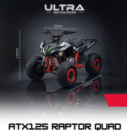 ATV pe Ben­zina - ATX125R Raptor Quad 125CC 9HP 50KMH Semi-Automatic