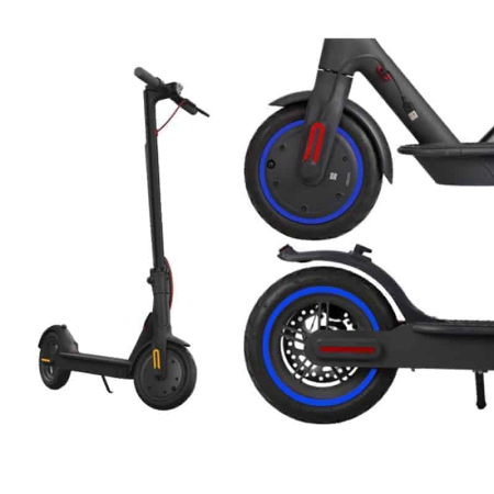 Accesorii - Autocolante janta albastru pentru trotineta Xiaomi (4 bucati)