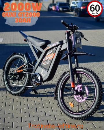 Vehicule Copii - Bicicletă electrică OUXI GT2000 2000W 60km/h 30Ah 24 inch