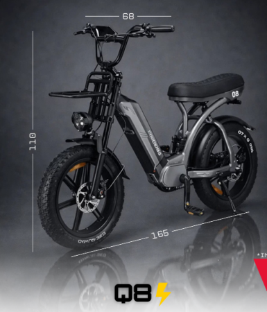 RKS - Bicicleta electrica OUXI Q8 Fat Bike 250W 48V