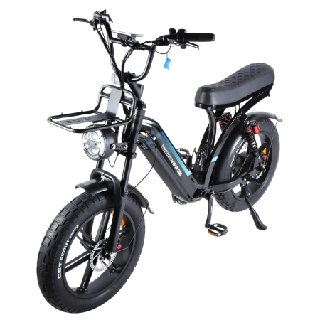 KuKirin V1 Pro - Bicicleta electrica OUXI Q8-S, 250W, baterie 48V 15Ah, autonomie 75 km, roti 20x4.0, suspensie fata-spate