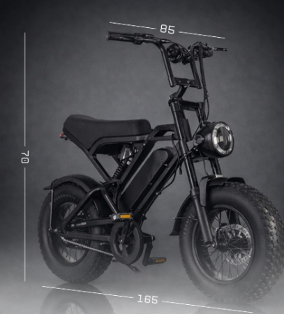 Biciclete - Bicicletă electrică QM-Wheel V20 Mini FatBike 250W 48V