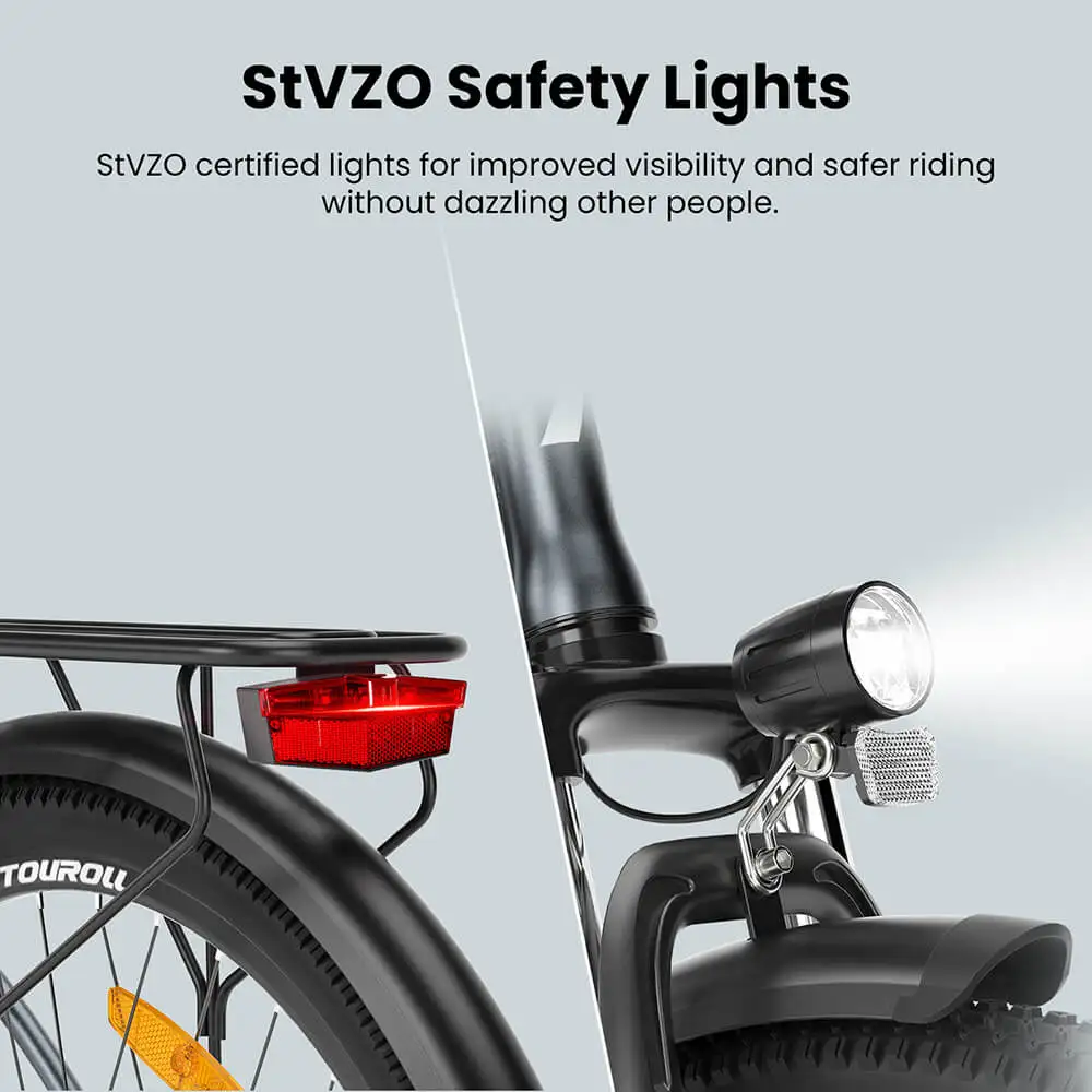 Bicicletă Electrică Touroll B1 250W 36V 15.6Ah 90 km 26 Inch Shimano 7 Viteze [6]