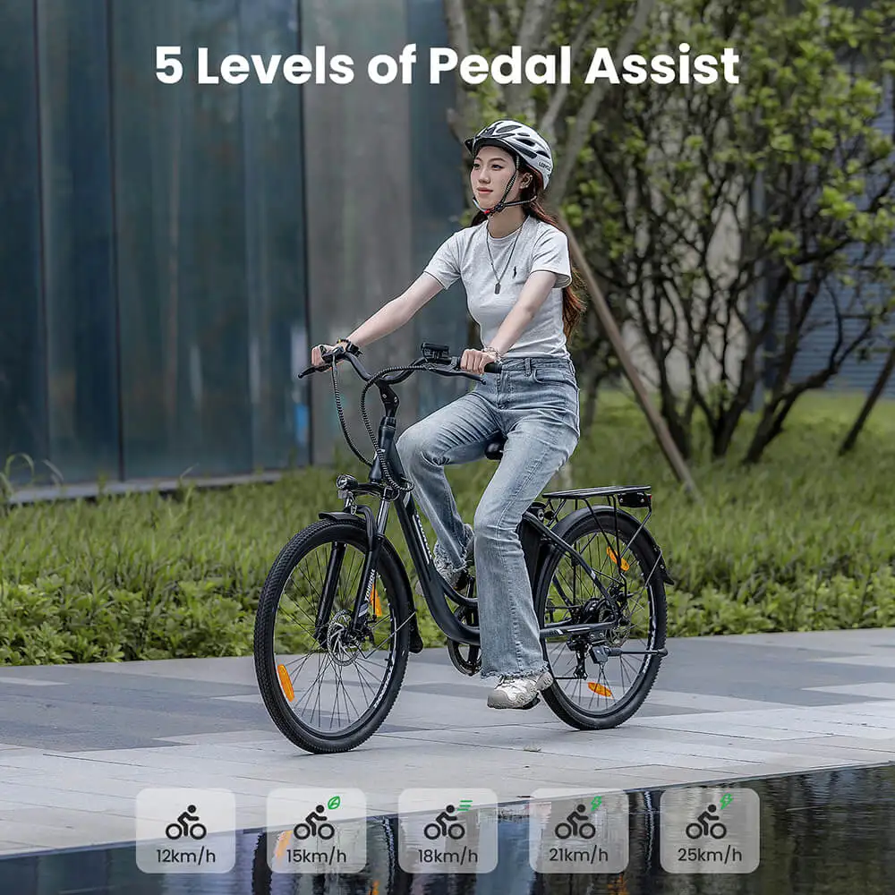 Bicicletă Electrică Touroll B1 250W 36V 15.6Ah 90 km 26 Inch Shimano 7 Viteze [1]